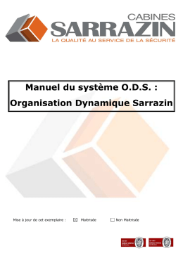 Manuel du système O.D.S. : Organisation Dynamique Sarrazin