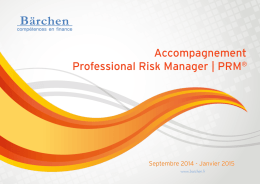 Accompagnement Professional Risk Manager | PRM®