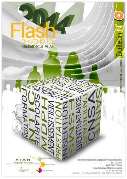 FLASH INFORMATIONS MEDIATHEQUE AFAH