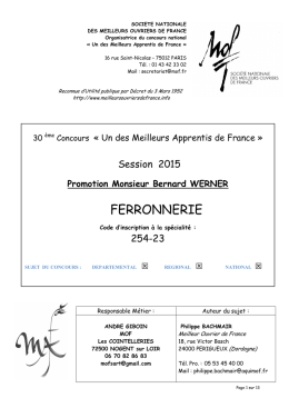 sujet MAF ferronnerie 2015vdef - Meilleurs Ouvriers de France
