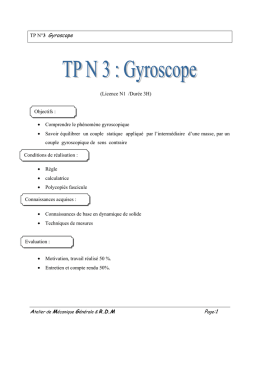 TP N°3 Gyroscope - Technologue pro