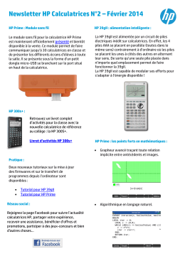 Newsletter HP Calculatrices N°2 – Février 2014 - Calculatrices-hp