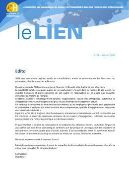 Le Lien n°28 – Janvier 2014