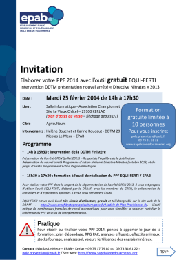 Invitation formation PPF Equi ferti février 2014