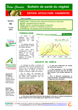 Bulletin de santé du végétal - DRAAF Poitou