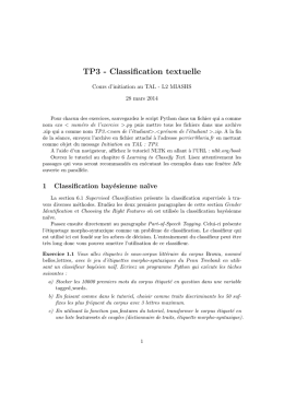 TP3 - Classification textuelle