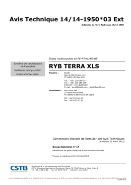 Avis Technique 14/14-1950*03 Ext RYB TERRA XLS