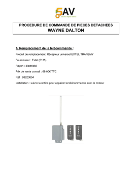 Document relatif aux SAV des portes de garages Wayne
