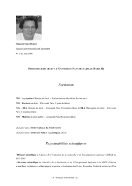 CV Prof. Saint-Bonnet - Institut Michel Villey