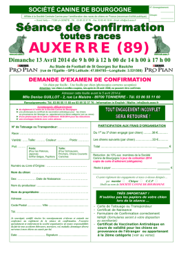 AUXERRE (89) - Société Centrale Canine