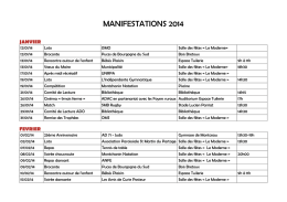 MANIFESTATIONS 2014 - Commune de Montchanin