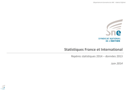 Statistiques France et International - Centre du Livre et de la Lecture