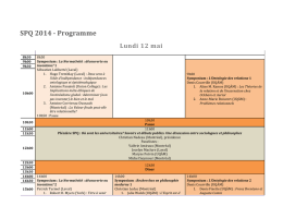 SPQ 2014 -‐ Programme