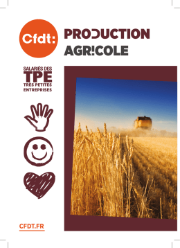 plaquette production agricole
