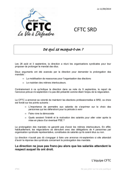 CFTC SRD - Numericable