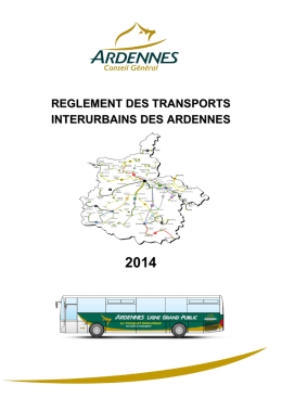 Le réglement des transports interurbains des lignes régulières 2014