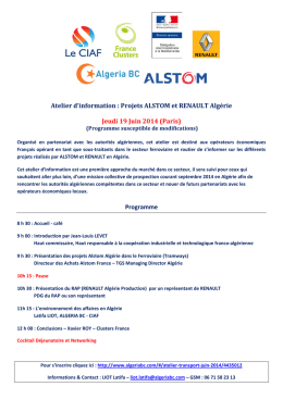 Programme de la journée - Algeria BC