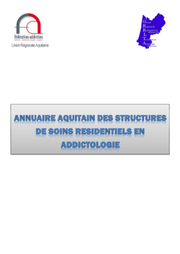 Annuaire aquitain des structures de soins residentiels en addictologie