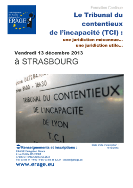 programme TCI - Université de Strasbourg