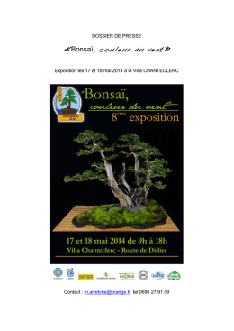 DOSSIER DE PRESSE expo BONSAI 2014