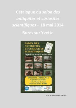 Catalogue - salon des antiquités et curiosités