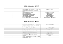 Télécharger la liste des Mémoires DIUST 2006-2011
