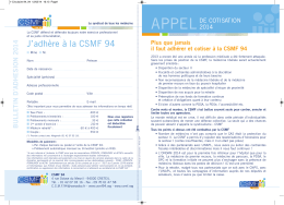 APPEL COTISATION 2014 (CSMF)