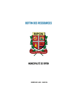 Bottin des ressources - Municipalité de RIPON