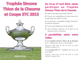 Trophée Simone Thion de la Chaume et Coupe STC