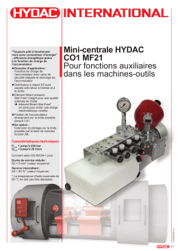 CO1 MF21 Mini-centrale HYDACPour fonctions auxiliaires dans les