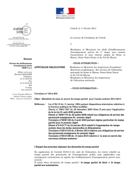 Circulaire rectorale n°2014-035