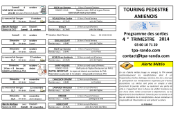 PROGRAMME TPA 2014 T4 - Touring Pédestre Amiénois