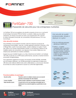 Fortinet FG 70D Français - Exclusive Networks France