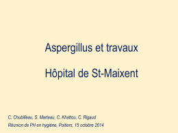 Aspergillus et travaux Hôpital de St-Maixent - CLIN Sud