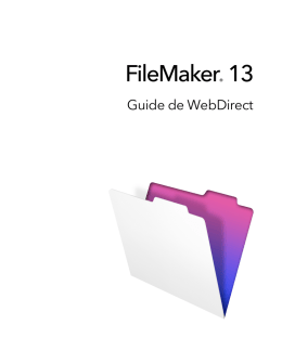 Guide FileMaker WebDirect