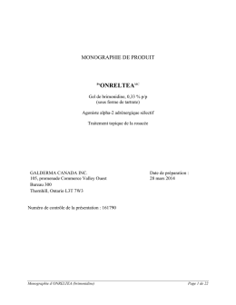 [Product Monograph Template - Standard]