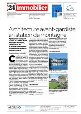 Architecture Avant Gardiste. 24 immobilier - Crans