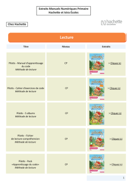 Lecture - Num&eacute;rique