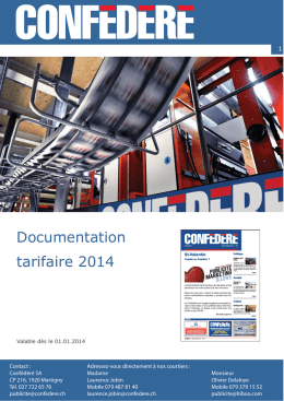 Documentation tarifaire 2014