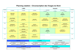 Plannings piscines circo VDN