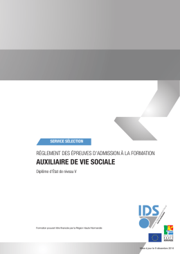 AUXILIAIRE DE VIE SOCIALE - IDS