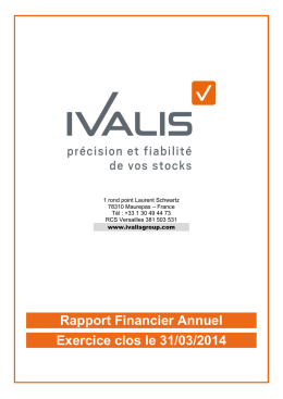 Rapport Financier Annuel 2013-14