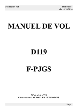 MANUEL DE VOL D119 F-PJGS