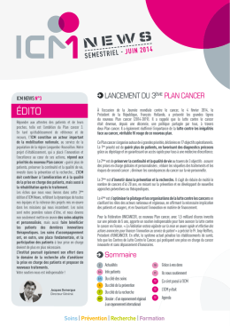 ICM News n°3 - Institut du Cancer de Montpellier