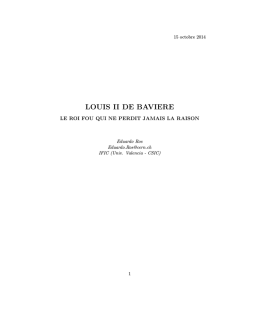 LOUIS II DE BAVIERE