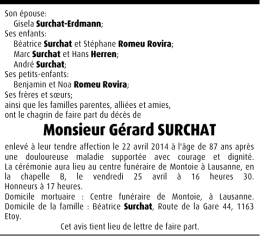 Monsieur Gérard SURCHAT