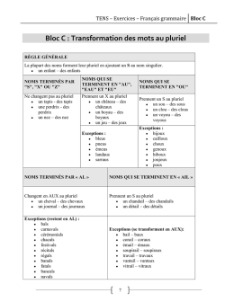 TENS – Exercices - Français grammaire