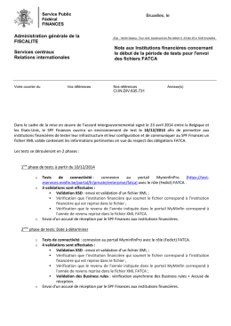 Période de test (PDF, 71.57 Kb) - SPF Finances