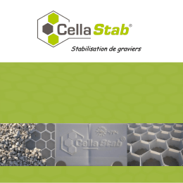 Stabilisation de graviers - CellaStab – Stabilisation de gravier