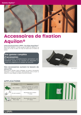 Accessoires de fixation Aquilon®